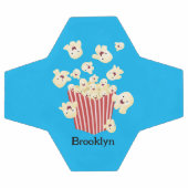 かわいいおもしろいジャンプのポップコーン漫画 サッカーボール (フラット)