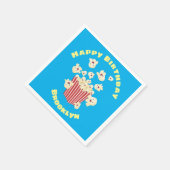 かわいいおもしろいジャンプのポップコーン漫画 スタンダードカクテルナプキン (角)