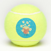 かわいいおもしろいジャンプのポップコーン漫画 テニスボール (裏面)