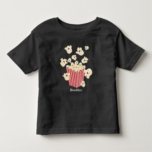 かわいいおもしろいジャンプのポップコーン漫画 トドラーTシャツ (正面)