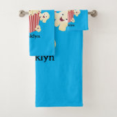 かわいいおもしろいジャンプのポップコーン漫画 バスタオルセット (インサイチュ)