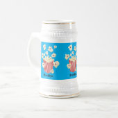 かわいいおもしろいジャンプのポップコーン漫画 ビールジョッキ (正面左)