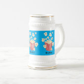 かわいいおもしろいジャンプのポップコーン漫画 ビールジョッキ (正面右)