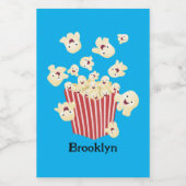 かわいいおもしろいジャンプのポップコーン漫画 フードラベル (シングルラベル)