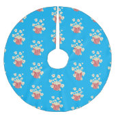 かわいいおもしろいジャンプのポップコーン漫画 ブラッシュドポリエステルツリースカート (正面)