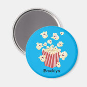 かわいいおもしろいジャンプのポップコーン漫画 マグネット (正面/裏面)