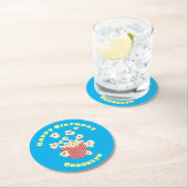 かわいいおもしろいジャンプのポップコーン漫画 ラウンドペーパーコースター (インサイチュ)