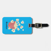 かわいいおもしろいジャンプのポップコーン漫画 ラゲッジタグ (正面横)