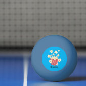 かわいいおもしろいジャンプのポップコーン漫画 卓球ボール (ネット)