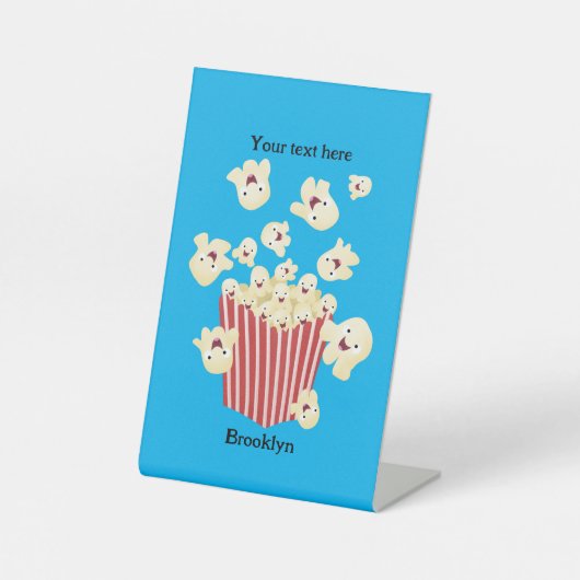 かわいいおもしろいジャンプのポップコーン漫画 台座サイン (正面)