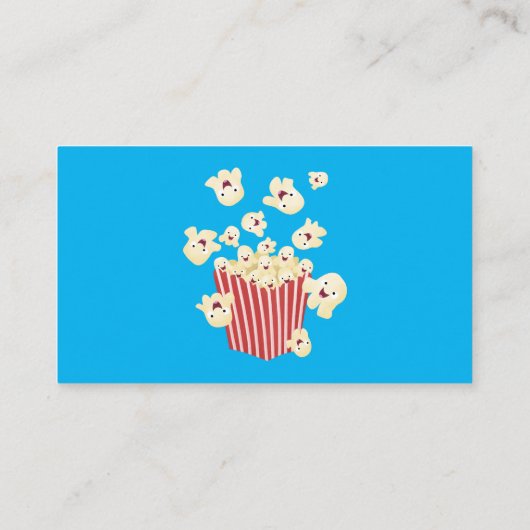かわいいおもしろいジャンプのポップコーン漫画 名刺 (裏面)