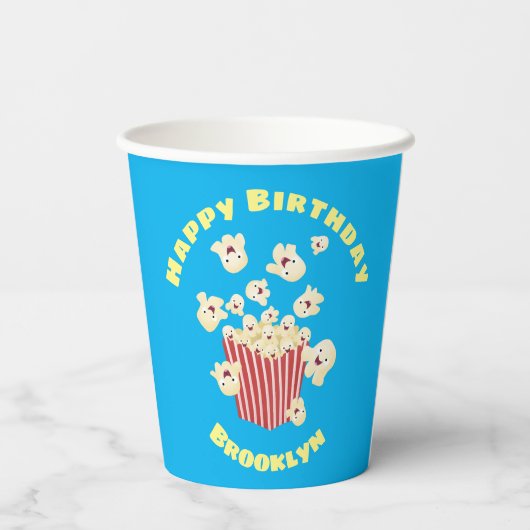 かわいいおもしろいジャンプのポップコーン漫画 紙コップ (裏面)