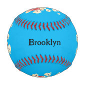 かわいいおもしろいジャンプのポップコーン漫画 野球ボール (正面)