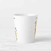 かわいいおもしろいスケートで滑るのキリンが母を愛 カフェラテマグ (正面)