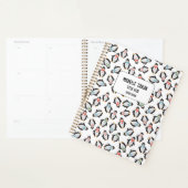 かわいいおもしろいスノーギフトペンギン子供の友人ノートブックP プランナー手帳 (ディスプレー)