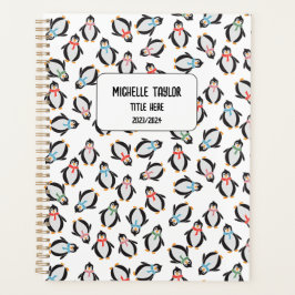 かわいいおもしろいスノーギフトペンギン子供の友人ノートブックP プランナー手帳