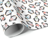 かわいいおもしろいスノークリスマスペンギン包装紙 ラッピングペーパー (ロールコーナー)