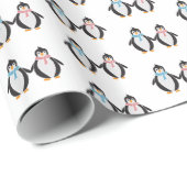 かわいいおもしろいスノークリスマスペンギン包装紙 ラッピングペーパー (ロールコーナー)