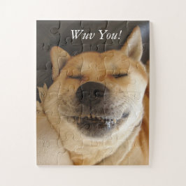 かわいいおもしろいスマイルの日本の秋田 ジグソーパズル