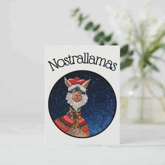 かわいいおもしろいズノストラダムスラマプンハロウィーン ポストカード (スタンド正面)