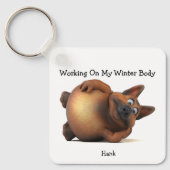 かわいいおもしろいズファットパピーカスタム キーホルダー (正面)