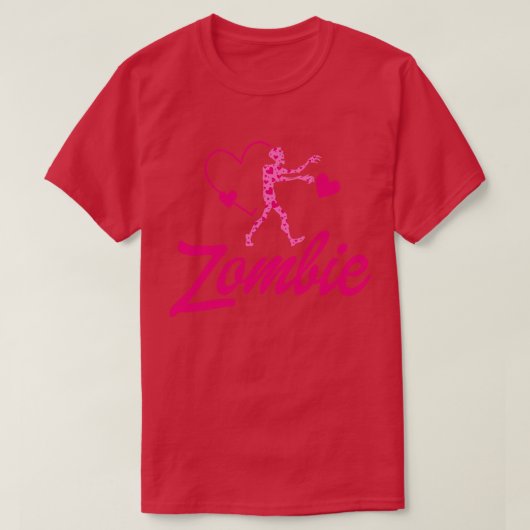 かわいいおもしろいゾンビメンズキッズウーメンズハロウィーン Tシャツ (デザイン正面)