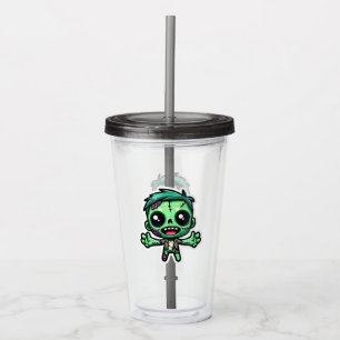 かわいいおもしろいゾンビ アクリルタンブラー