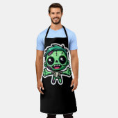 かわいいおもしろいゾンビ エプロン (着用した状態)
