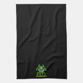 かわいいおもしろいゾンビ キッチンタオル (縦)