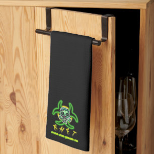 かわいいおもしろいゾンビ キッチンタオル