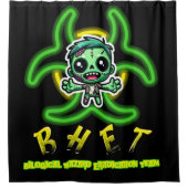 かわいいおもしろいゾンビ シャワーカーテン (正面)