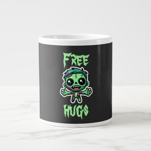 かわいいおもしろいゾンビ ジャンボコーヒーマグカップ (正面)