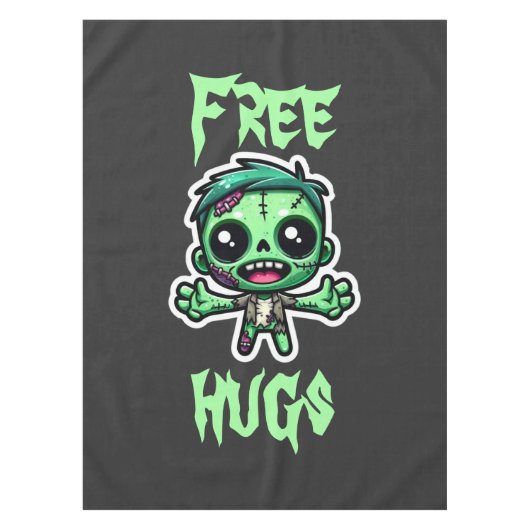 かわいいおもしろいゾンビ テーブルクロス (正面)