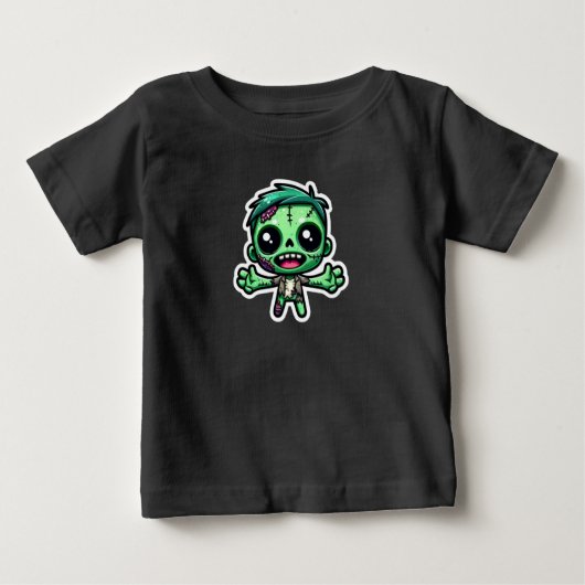 かわいいおもしろいゾンビ ベビーTシャツ (正面)