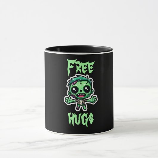 かわいいおもしろいゾンビ マグカップ (中央)