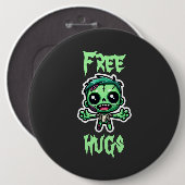 かわいいおもしろいゾンビ 缶バッジ (正面&裏面)