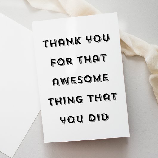 かわいいおもしろいタイポグラフィありがとうグリーティングカード ノートカード