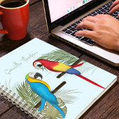 かわいいおもしろいタイポグラフィトロピカルパーソナライズされた ノートブック