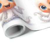 かわいいおもしろいタコ ラッピングペーパー (ロールコーナー)