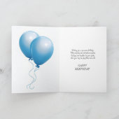 かわいいおもしろいタン&ホワイトパピギフト誕生日 カード (内部)