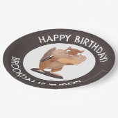 かわいいおもしろいチプムンクの漫画のパーソナライズされた誕生日 ペーパープレート (アングル)