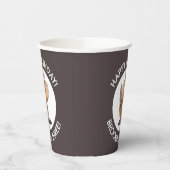 かわいいおもしろいチプムンクの漫画のパーソナライズされた誕生日 紙コップ (左)