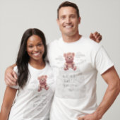 かわいいおもしろいテディベアおむつ積み重ね1歳の誕生日 Tシャツ