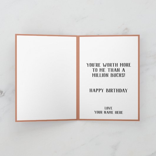 かわいいおもしろいディアバックワンダフルおばさん誕生日 サンキューカード (内部)