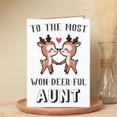 かわいいおもしろいディアバックワンダフルおばさん誕生日 サンキューカード