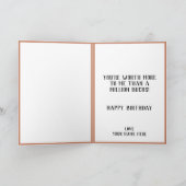 かわいいおもしろいディアバックワンダフル夫誕生日 サンキューカード (内部)