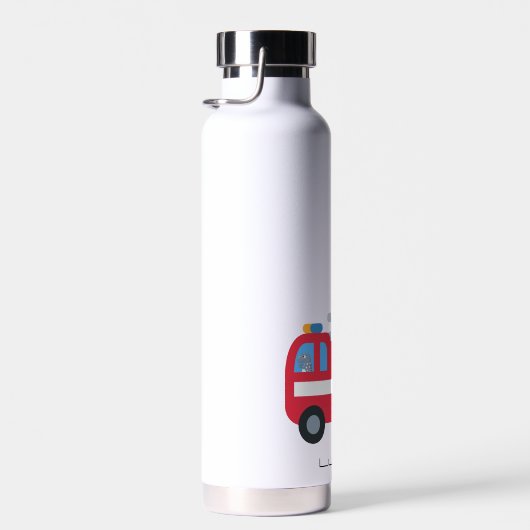 かわいいおもしろいディノファイアエンジン新学期DIY名 ウォーターボトル (右面)