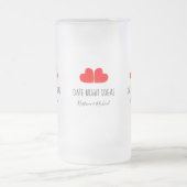 かわいいおもしろいデート夜アイディアハートあなたの名前M フロストグラスビールジョッキ (中央)