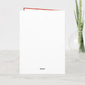 かわいいおもしろいトマトプリン母ハッピーバースデー サンキューカード (裏面)