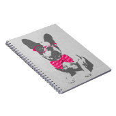 かわいいおもしろいトレンディーヴィンテージのブフランスのルドッグ ノートブック (右側)